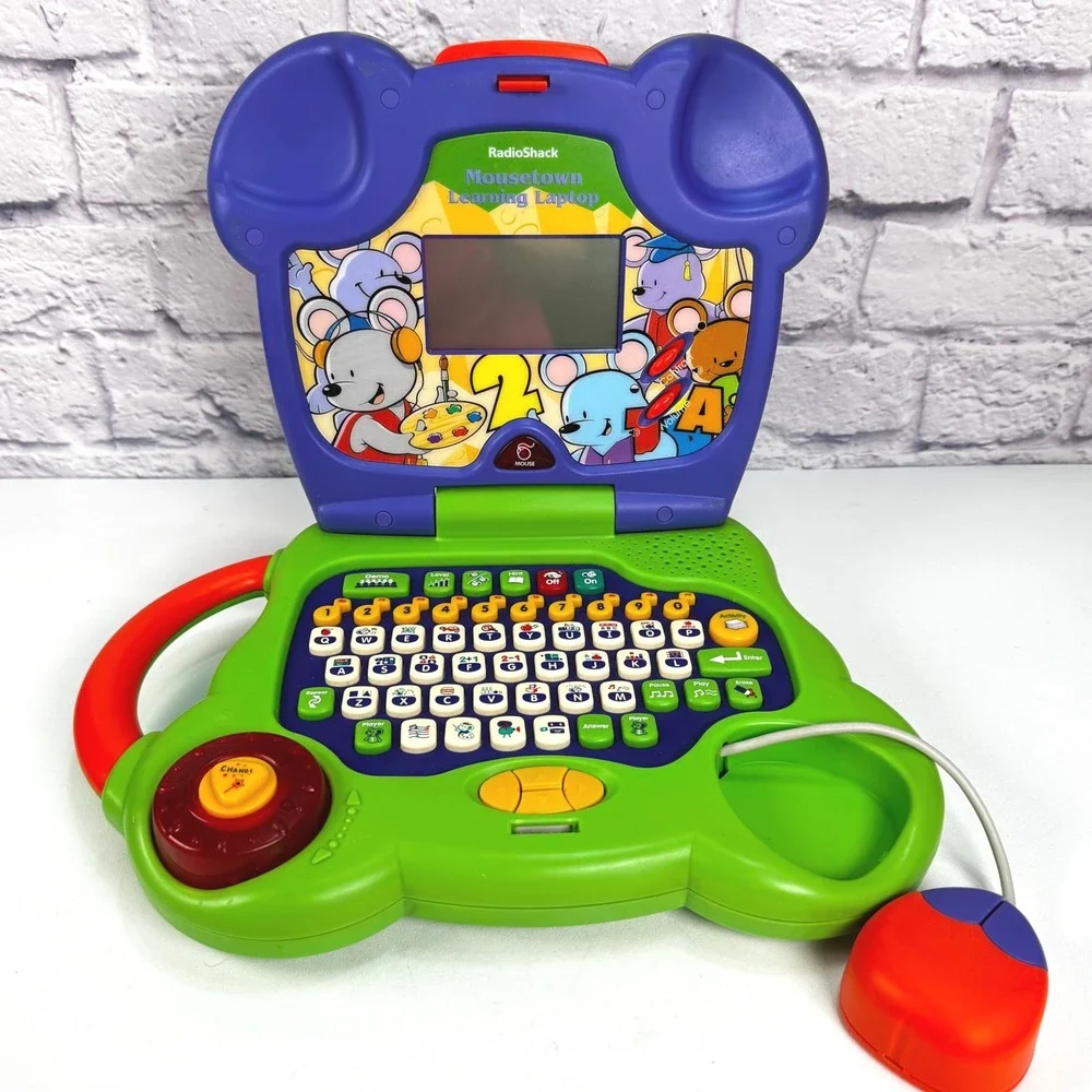 Vintage RadioShack Mousetown Learning Laptop Educational Toy Works! VIDEO
